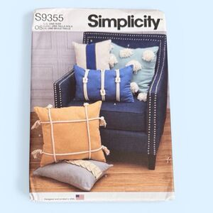 Simplicity S9355 Square & Rectangular Throw Pillows UNCUT Pattern